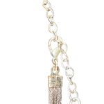 Retro Chunky Hammered Pendant Silver & Copper Tone Necklace Mesh Chain 16" Photo 1