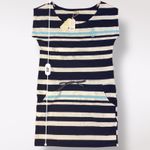 Beach By Exist NWT Blue Striped Anchor Embroidered Shirt Mini Dress Size L Photo 2