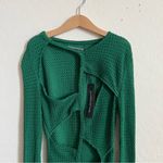 Maniere De Voir Textured Cut Out Bodysuit Green Photo 5
