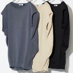 Uniqlo U Sleeveless Crew Neck Cotton Cocoon Sweater Beige Photo 2