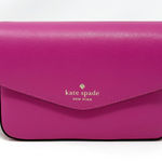 Kate Spade Sadie Envelope Crossbody Purse in Candied Plum Pink Leather k7378 Photo 0