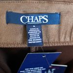 CHAPS NWT Chocolate Brown Vegan Suede Mid-Rise Fitted Legging Medium Photo 9