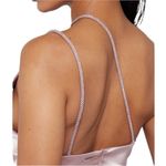 Maniere De Voir  NWTs Lavender Satin Ruched Side Rope Dress size 10 Photo 2