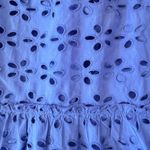 Jennifer Grace Jennifer & Grace Blue Eyelet Tiered Maxi Skirt L NWT Cotton Smocked Waist Boho w/ Pockets Photo 9