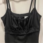 Cute vintage 90’s black metallic stripe lace camisole suit top luxury suit Photo 6