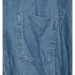 Harrah's Casino Blue Denim Button Up Shirt Top Size XL Cotton Embroidered Logo Photo 3