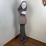 Ronny Kobo Black Quartz Lait Stretch Ribbed Knit Cut Photo 3