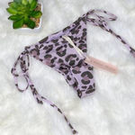 Chloe Rose Chloe‎ Rose Dream On Side Tie Bottom in Purple Leopard NWT Photo 0