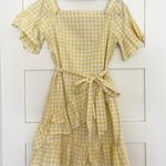 Impeccable Pig Yellow Gingham Dress Photo 0