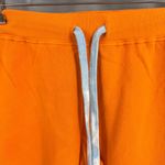 Warm Fun Orange Aloha Drawstring Sweatpants Cotton Fleece Relaxed Extra Small Size XS Photo 2
