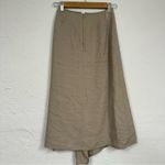 Wilfred  Aritzia Tan Linen Asymmetrical Midi Skirt Womens 00 Lagenlook Artsy Photo 7