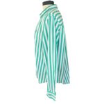 Gap Vtg Y2K Button Down Deep Placket Green White Shirt Size L Business Casual Photo 3