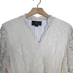 Alex Evenings Women's M White Lace Evening Blouse Photo 2