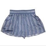 Show Me Your Mumu Serena Smocked Shorts Size XS High Waist Blue Stripe Pockets Photo 3