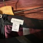 Paraphrase Knee length Sheer Plaid Skirt. Size Medium. Black Photo 4