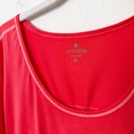 Athleta [] Neon Coral Pink Scoop Neck Long Sleeve Workout Top Thumbholes Size XL Photo 8