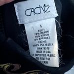 Cache  Black & Gold Baroque High-Neck Sleeveless Bodycon Dress – Size 4 Photo 4