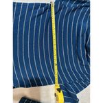 Jones New York Signature Cowl Neck Pullover Sweater Teal Blue Silver Striped M Photo 4