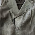 Elie Tahari  New Lambskin Leather Distressed Sally Jacket Size Large in Black Photo 9