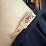 FAHERTY Cotton Sport Jersey Tee Strriped Navy White Size Medium Flared Sleeve Blue Photo 5