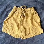 Thread and Supply Yellow Tie Front Shorts Photo 0