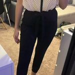 Black paper bag waist jogger pants Photo 1