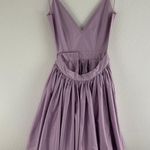 Contrarian Lilac Light Purple Barbara Bibb V Neck Backless Formal Mini Dress Photo 7