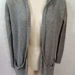 American Eagle  Outfitters Womens‎ Gray Open Long Sleeve Hood Cardigan Sweater XS Photo 0