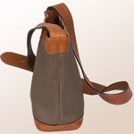 Salvatore Ferragamo  taupe and brown 1990’s Vintage crossbody w thick strap EUC Photo 6