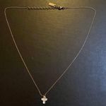 Saint Laurent Mother of Pearl Cross Pendant Necklace Photo 5