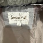 Vtg Saxton Hall Women's Quilted Puffer Coat Medium Gray Hooded Jacket Made Korea Photo 12