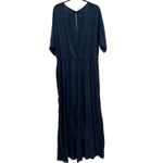 Anthropologie  Maeve Jaqueline Jacquard Jumpsuit Leopard‎ Print Navy Blue Size XL Photo 8