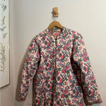 Handmade Floral Quilted jacket reversible long sleeve mixed patterns patchwork buttons Photo 3