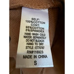 easel  Flower Patch Mineral Washed Terry Knit in Brown Size S Photo 7