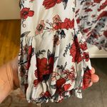 Outfitters American Eagle Blue Red Floral Boho poof Sleeve Dress Photo 7