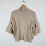 Modern Citizen  Fernanda Bell Sleeve Sweater Beige Cream Mock Neck Photo 1