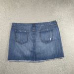 Old Navy  Denim Skirt‎ Women 20 Distressed Raw Hem Medium Wash Boho Coquette Photo 1