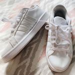 Adidas White Iridescent Cloudfoam Sneakers Size 7 Photo 0