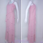 Vintage Ursula of Switzerland pastel pink layered ruffle gown‎ dress, 6 Photo 2
