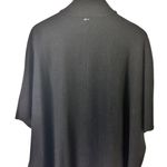 Anne Klein XL Stylist Wool Blend Womens Black Zip-Up Poncho With High Neck Photo 6