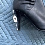 Nine West  black leather heeled boots size 6 4 inch heel Photo 5