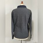 Nautica Jeans Co Women Grey Collared Zippered Cozy Sweater Sz Small with Pockets Photo 3