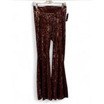 Torrid Brown Crushed Velvet Flare Pants, Women's Size 0X Photo 2
