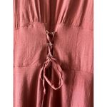 Free People  Intimately Bodycon Dress M Rust Orange Lace Corset Stretch Mini Boho Photo 7