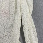 Leyden Women's Blouse One Shoulder Solid White Long Puffy Sleeve Size Large Photo 11