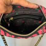 Betsey Johnson  Hot Pink Zipper Print Heart Shaped Purse Photo 5