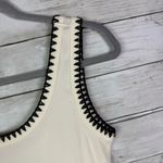 J. Crew Ribbed Tank with Contrast Size Small White Photo 3