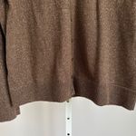 Loft Brown Metallic Cardigan Sweater size Medium minimalist quiet luxury Photo 2