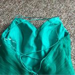 STACEES Hunter Green A Line Glitter Mini Dress Size 12 NWT Photo 5
