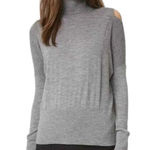 Vince  Sweater 100% Merino Wool Cold Shoulder Turtleneck Gray MEDIUM‎ Photo 0